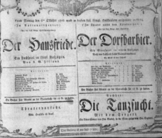 Theaterzettel (Oper und Burgtheater in Wien) 18061006 Seite: 1