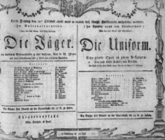 Theaterzettel (Oper und Burgtheater in Wien) 18061010 Seite: 1
