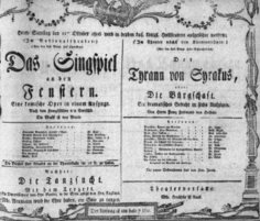 Theaterzettel (Oper und Burgtheater in Wien) 18061011 Seite: 1