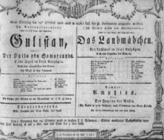 Theaterzettel (Oper und Burgtheater in Wien) 18061019 Seite: 1