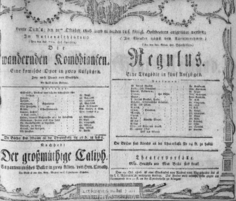 Theaterzettel (Oper und Burgtheater in Wien) 18061021 Seite: 1