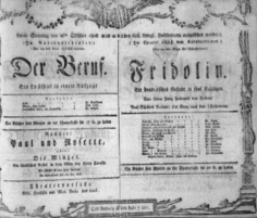 Theaterzettel (Oper und Burgtheater in Wien) 18061026 Seite: 1