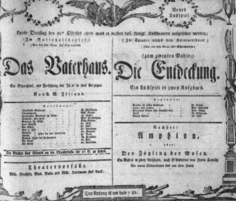 Theaterzettel (Oper und Burgtheater in Wien) 18061028 Seite: 1