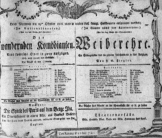 Theaterzettel (Oper und Burgtheater in Wien) 18061029 Seite: 1