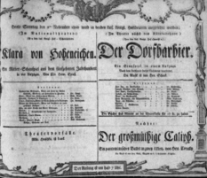 Theaterzettel (Oper und Burgtheater in Wien) 18061102 Seite: 1