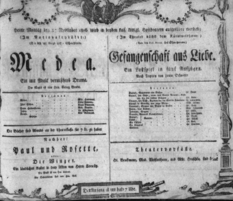 Theaterzettel (Oper und Burgtheater in Wien) 18061103 Seite: 1