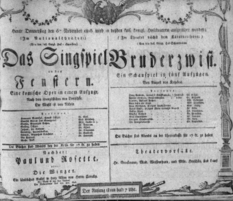 Theaterzettel (Oper und Burgtheater in Wien) 18061106 Seite: 1