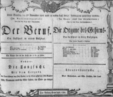 Theaterzettel (Oper und Burgtheater in Wien) 18061108 Seite: 1