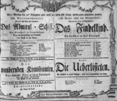 Theaterzettel (Oper und Burgtheater in Wien) 18061110 Seite: 1
