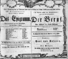 Theaterzettel (Oper und Burgtheater in Wien) 18061113 Seite: 1