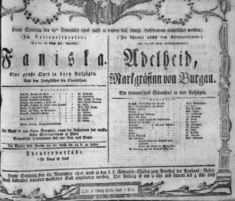 Theaterzettel (Oper und Burgtheater in Wien) 18061123 Seite: 1