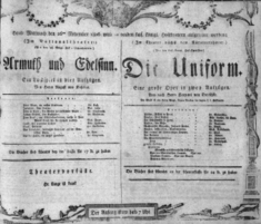 Theaterzettel (Oper und Burgtheater in Wien) 18061126 Seite: 1