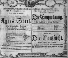 Theaterzettel (Oper und Burgtheater in Wien) 18061205 Seite: 1
