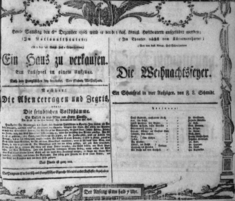 Theaterzettel (Oper und Burgtheater in Wien) 18061206 Seite: 1
