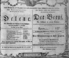 Theaterzettel (Oper und Burgtheater in Wien) 18061212 Seite: 1