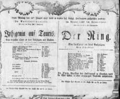 Theaterzettel (Oper und Burgtheater in Wien) 18070112 Seite: 1