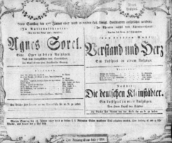 Theaterzettel (Oper und Burgtheater in Wien) 18070117 Seite: 1