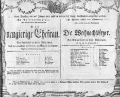 Theaterzettel (Oper und Burgtheater in Wien) 18070120 Seite: 1