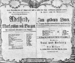 Theaterzettel (Oper und Burgtheater in Wien) 18070122 Seite: 1