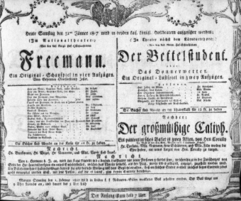Theaterzettel (Oper und Burgtheater in Wien) 18070131 Seite: 1