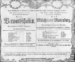 Theaterzettel (Oper und Burgtheater in Wien) 18070202 Seite: 1