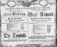 Theaterzettel (Oper und Burgtheater in Wien) 18070213 Seite: 1