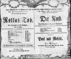 Theaterzettel (Oper und Burgtheater in Wien) 18070215 Seite: 1