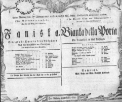 Theaterzettel (Oper und Burgtheater in Wien) 18070216 Seite: 1