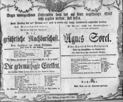 Theaterzettel (Oper und Burgtheater in Wien) 18070220 Seite: 1