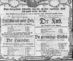 Theaterzettel (Oper und Burgtheater in Wien) 18070224 Seite: 1