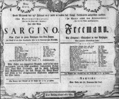 Theaterzettel (Oper und Burgtheater in Wien) 18070225 Seite: 1