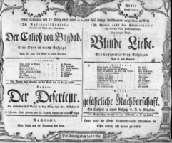 Theaterzettel (Oper und Burgtheater in Wien) 18070301 Seite: 1