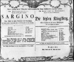 Theaterzettel (Oper und Burgtheater in Wien) 18070309 Seite: 1