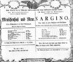 Theaterzettel (Oper und Burgtheater in Wien) 18070314 Seite: 1