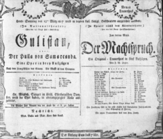 Theaterzettel (Oper und Burgtheater in Wien) 18070315 Seite: 1