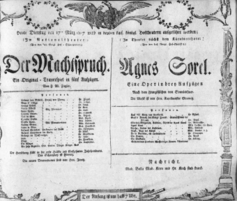 Theaterzettel (Oper und Burgtheater in Wien) 18070317 Seite: 1
