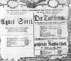 Theaterzettel (Oper und Burgtheater in Wien) 18070409 Seite: 1