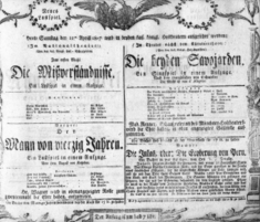 Theaterzettel (Oper und Burgtheater in Wien) 18070411 Seite: 1