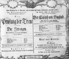 Theaterzettel (Oper und Burgtheater in Wien) 18070502 Seite: 1