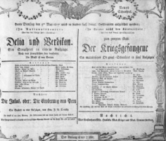 Theaterzettel (Oper und Burgtheater in Wien) 18070505 Seite: 1