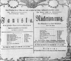Theaterzettel (Oper und Burgtheater in Wien) 18070509 Seite: 1