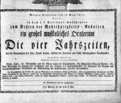 Theaterzettel (Oper und Burgtheater in Wien) 18070517 Seite: 1