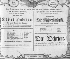 Theaterzettel (Oper und Burgtheater in Wien) 18070522 Seite: 1