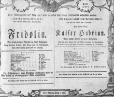 Theaterzettel (Oper und Burgtheater in Wien) 18070524 Seite: 1