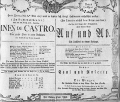 Theaterzettel (Oper und Burgtheater in Wien) 18070529 Seite: 1