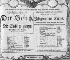 Theaterzettel (Oper und Burgtheater in Wien) 18070530 Seite: 1