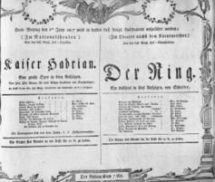 Theaterzettel (Oper und Burgtheater in Wien) 18070601 Seite: 1