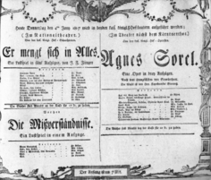 Theaterzettel (Oper und Burgtheater in Wien) 18070604 Seite: 1