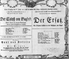 Theaterzettel (Oper und Burgtheater in Wien) 18070606 Seite: 1