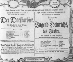 Theaterzettel (Oper und Burgtheater in Wien) 18070614 Seite: 1